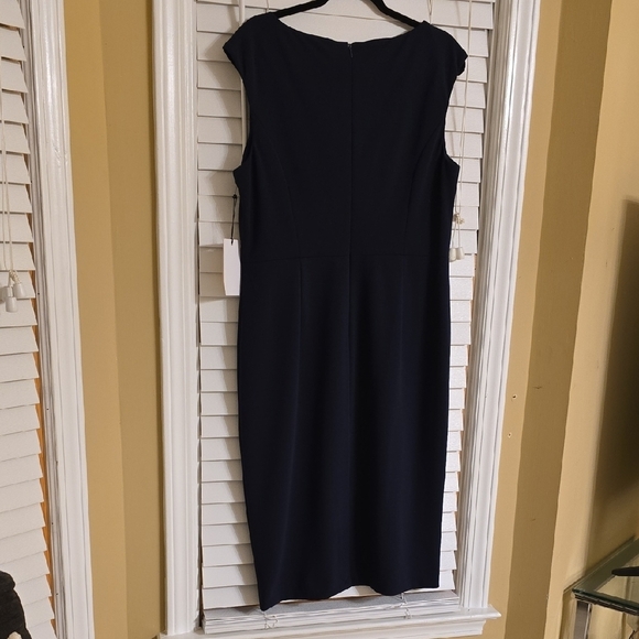 Ivanka Trump Blue Sleeveless Sheath Midi Dress - Picture 4 of 10